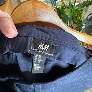 H&M Dark Blue Skinny Fit Trousers size 36